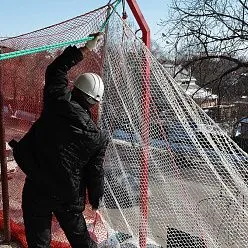 Монтаж защитной сетки ЗУС