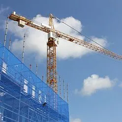 Сетка фасадная синяя, голубая